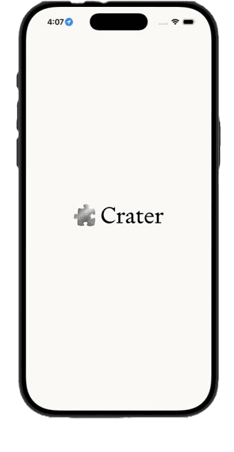 Crater Point preview on iPhone